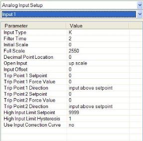 Analog Input Setup